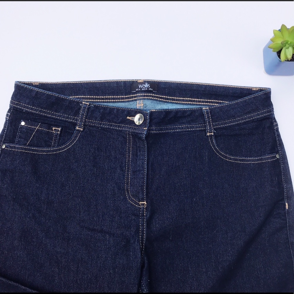 EUC Size 10 Wallis cropped skinny blue jeans - Picture 2 of 4